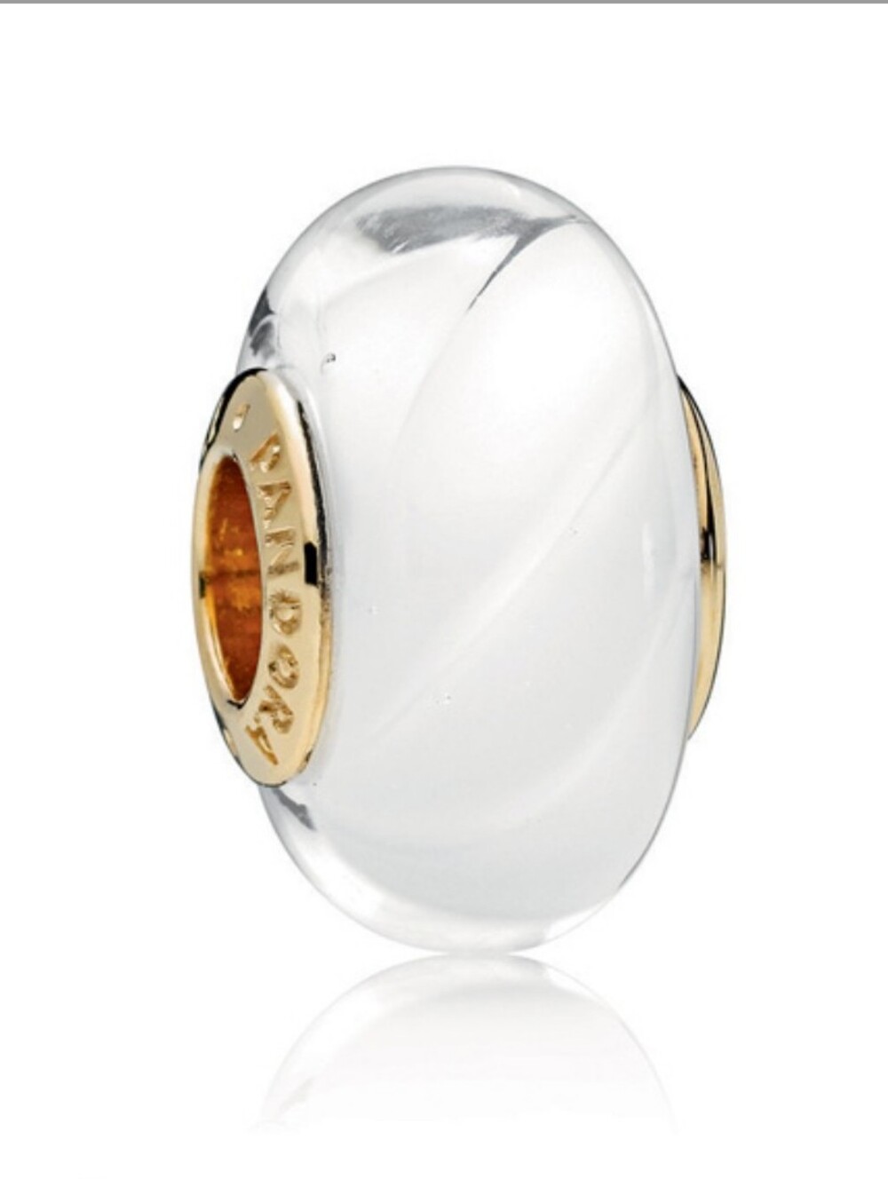 Pandora Shine White Murano Glass Charm